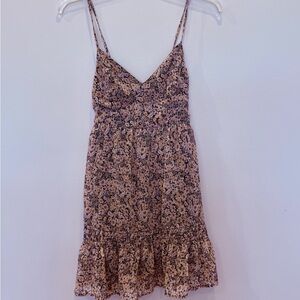 Hollister floral mini dress Sz M formed bust flowy boho AZ
